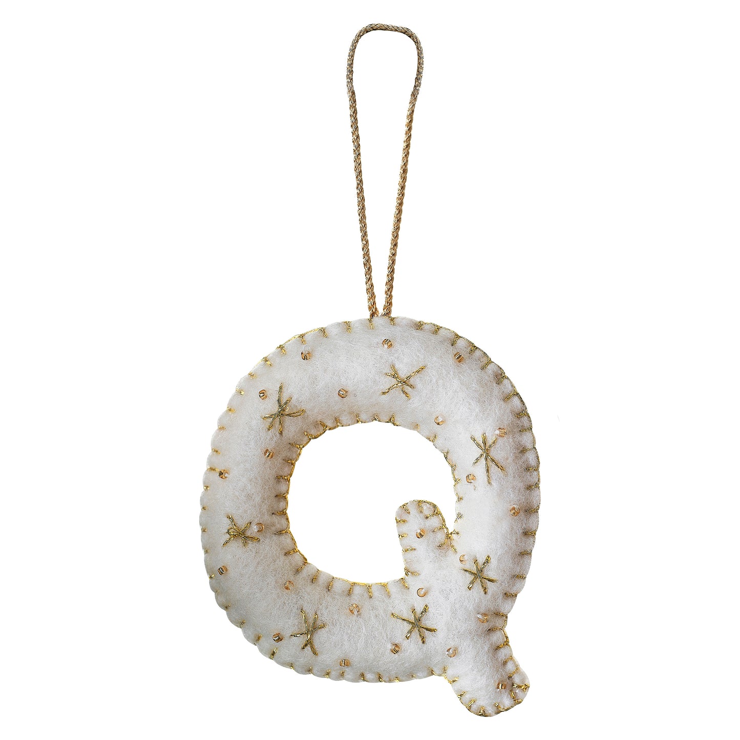 Alphabet Initial Embroidered Felt Christmas Tree Decoration