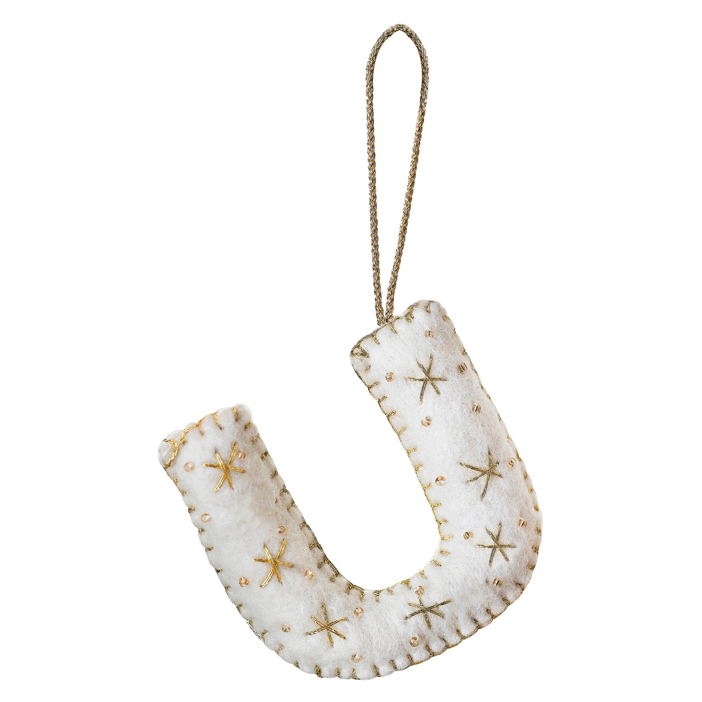 Alphabet Initial Embroidered Felt Christmas Tree Decoration