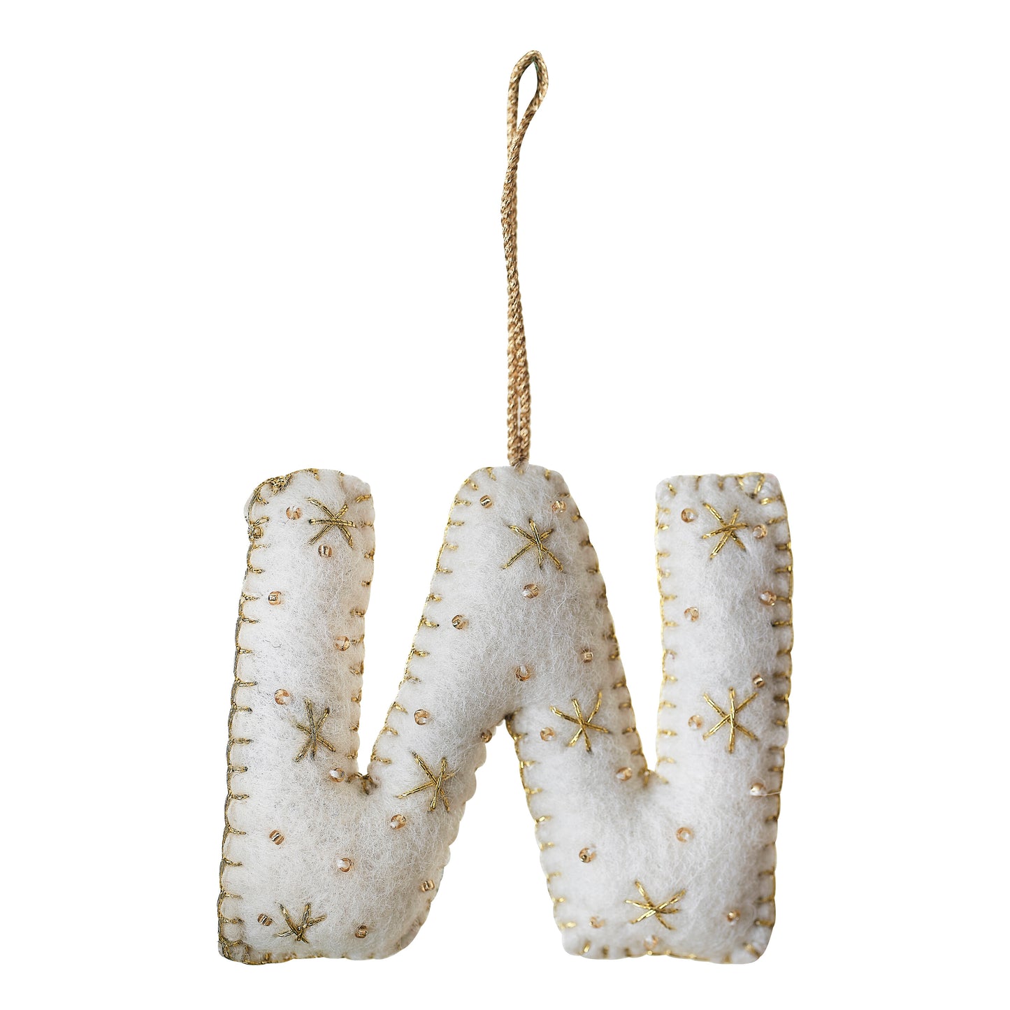 Alphabet Initial Embroidered Felt Christmas Tree Decoration