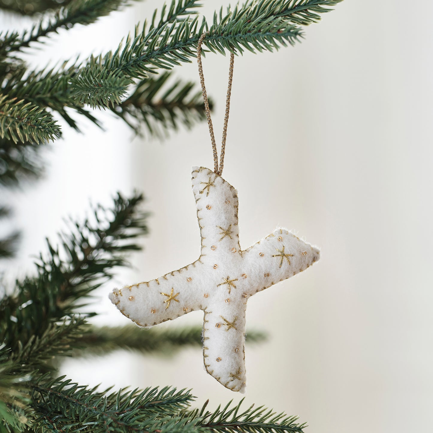 Alphabet Initial Embroidered Felt Christmas Tree Decoration