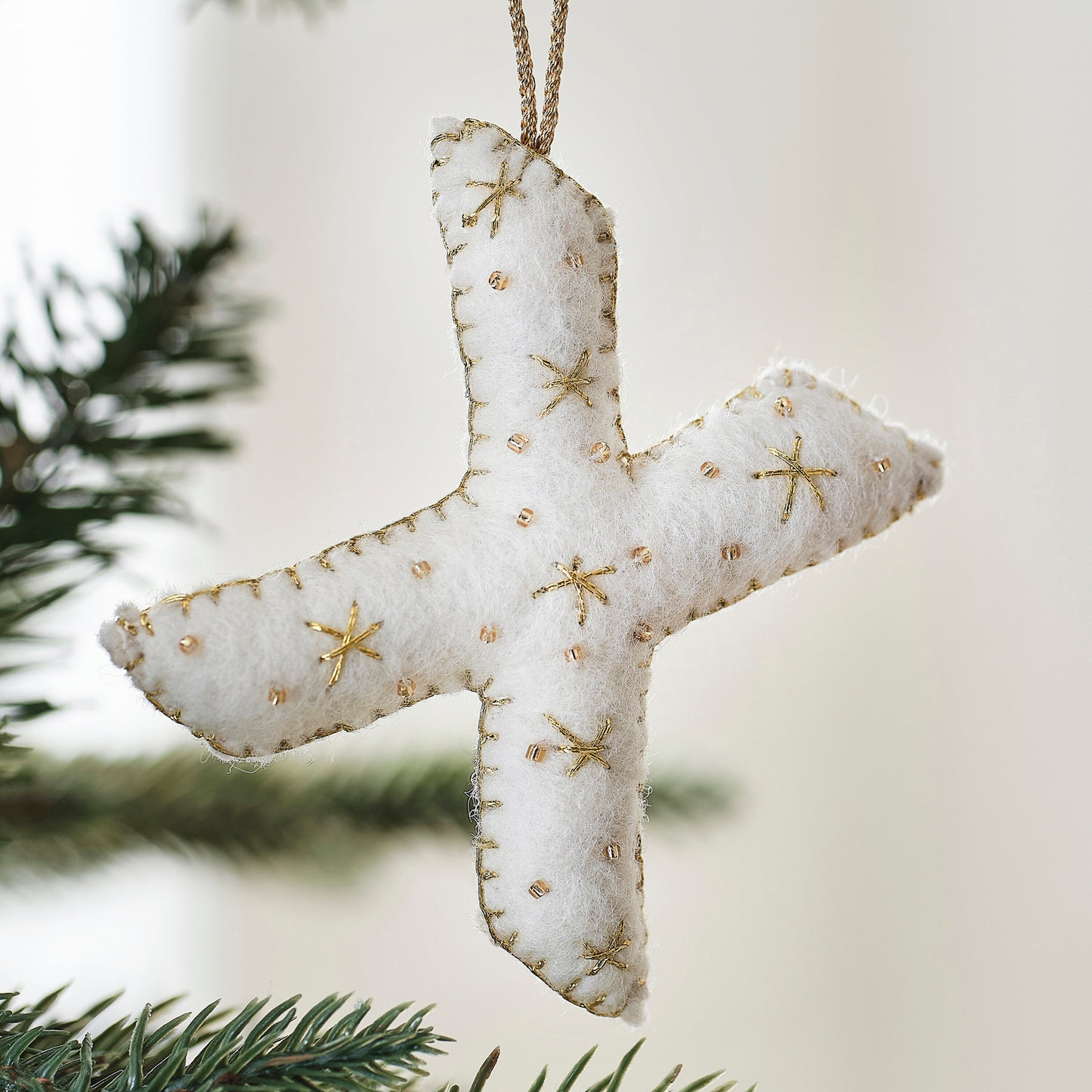 Alphabet Initial Embroidered Felt Christmas Tree Decoration