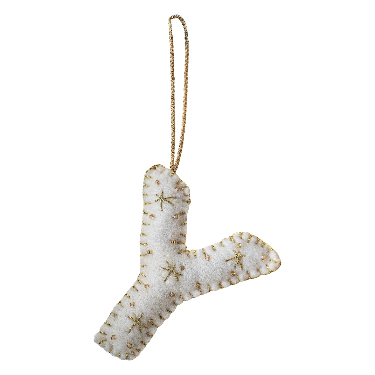 Alphabet Initial Embroidered Felt Christmas Tree Decoration