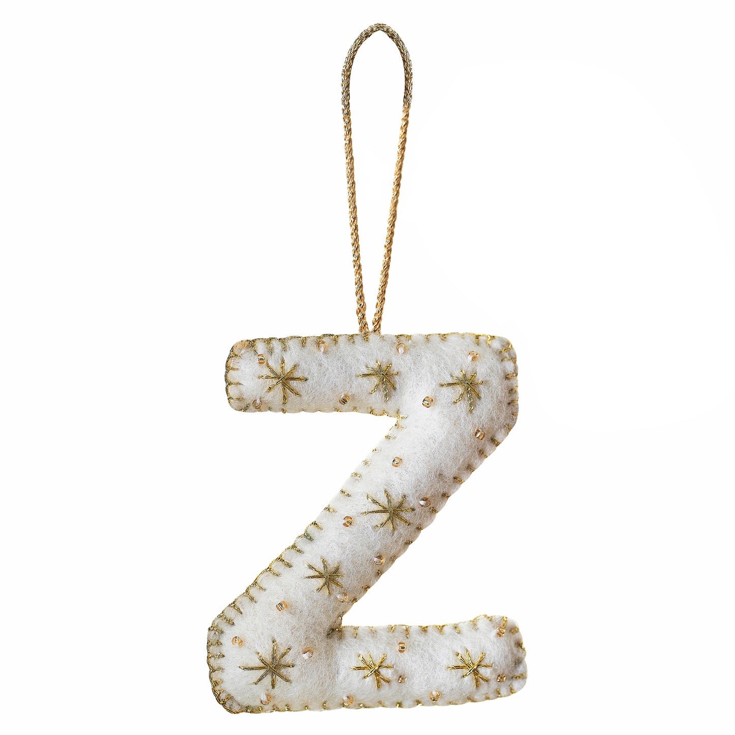 Alphabet Initial Embroidered Felt Christmas Tree Decoration