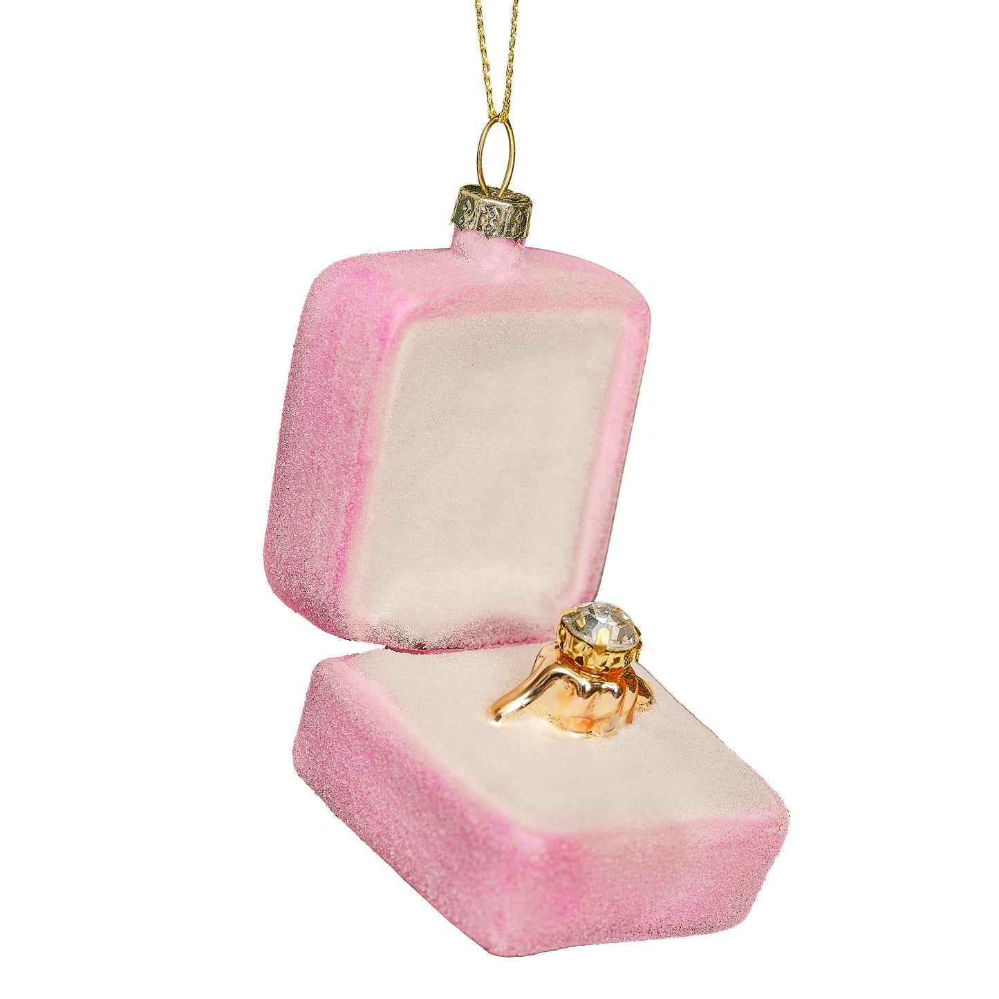 Pink Engagement Ring Christmas Tree Decoration