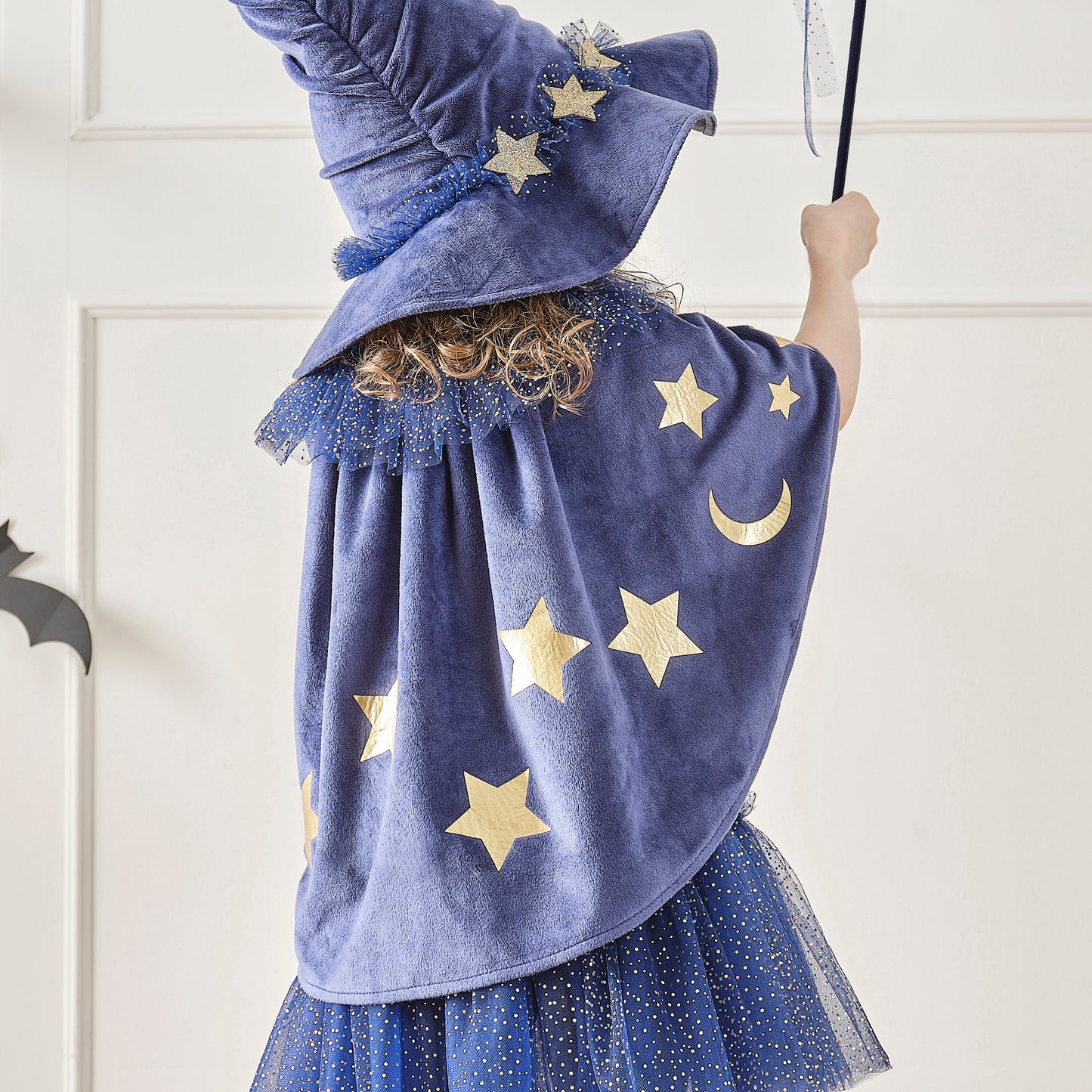 Navy Velvet Wizard Costume Cape