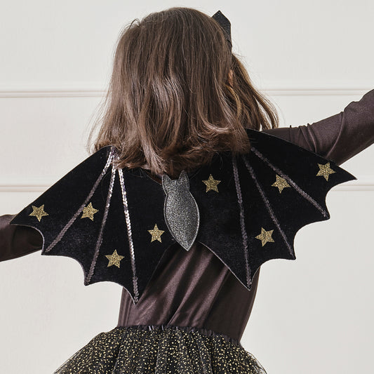 Black & Gold Bat Wings