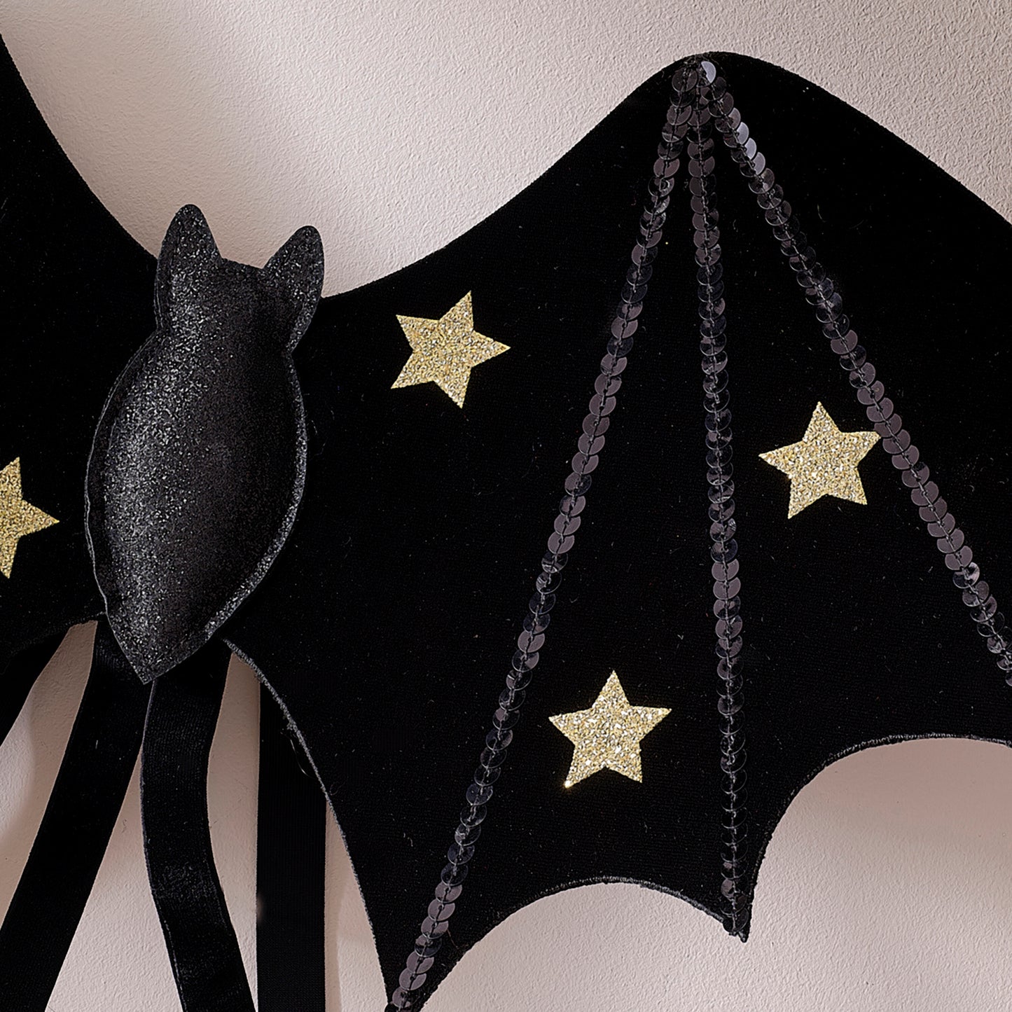Black & Gold Sparkle Halloween Bat Costume