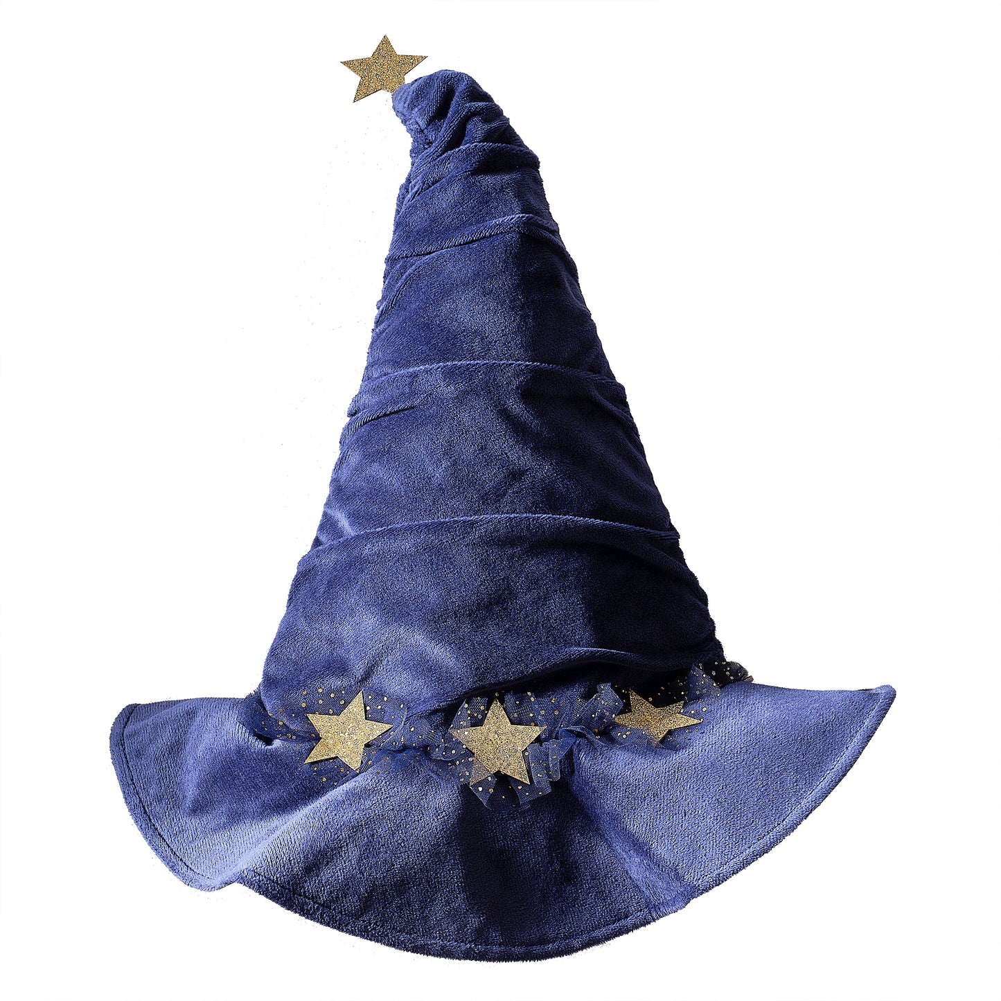 Navy Velvet Wizard Hat