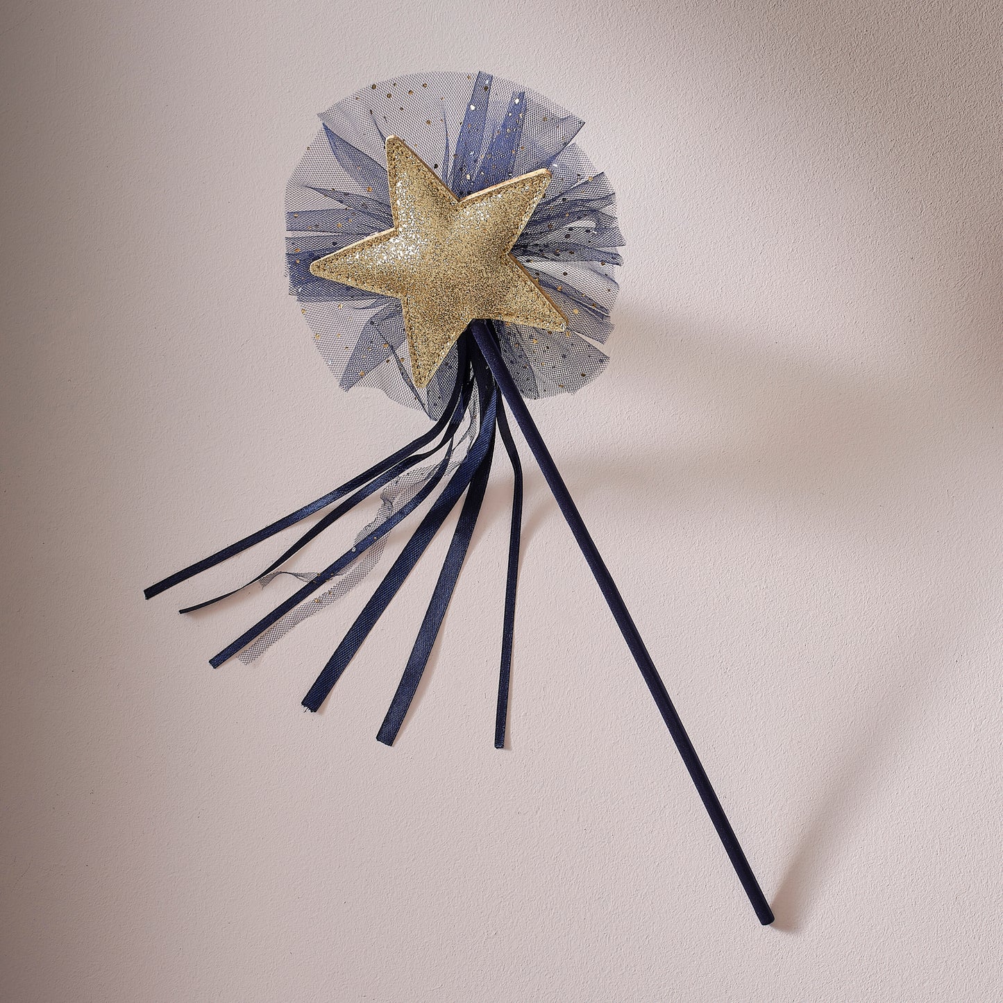 Navy & Gold Star Wizard Wand