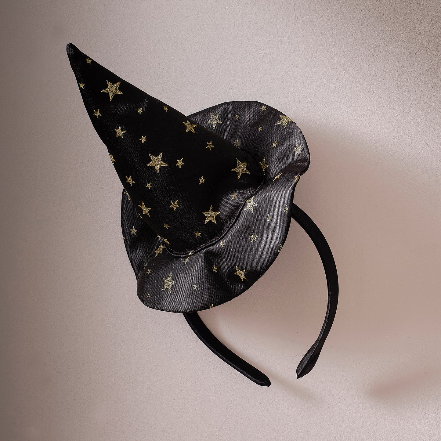 Black & Gold Star Witch Hat Headband