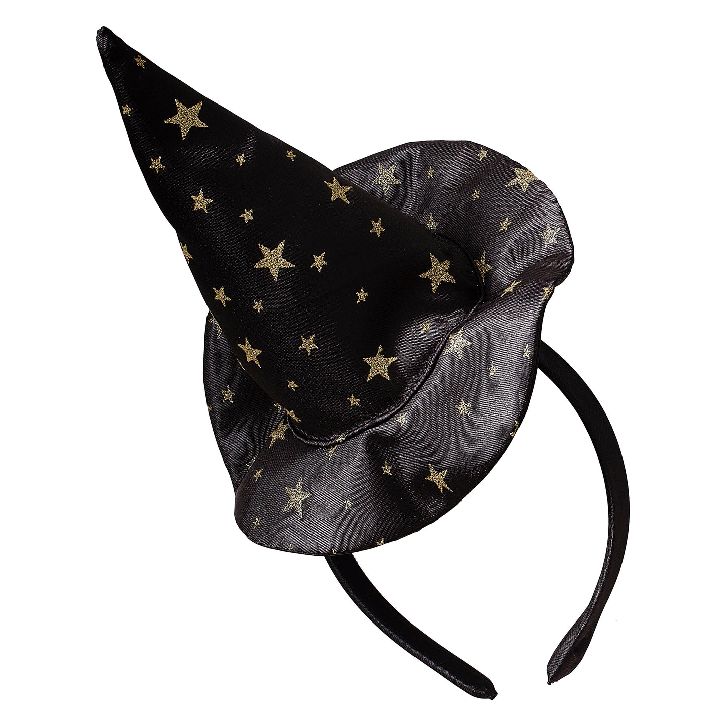 Black & Gold Star Witch Hat Headband