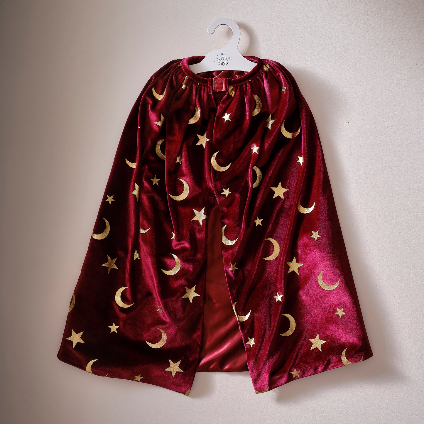 Burgundy Velvet Magician Costume Cape