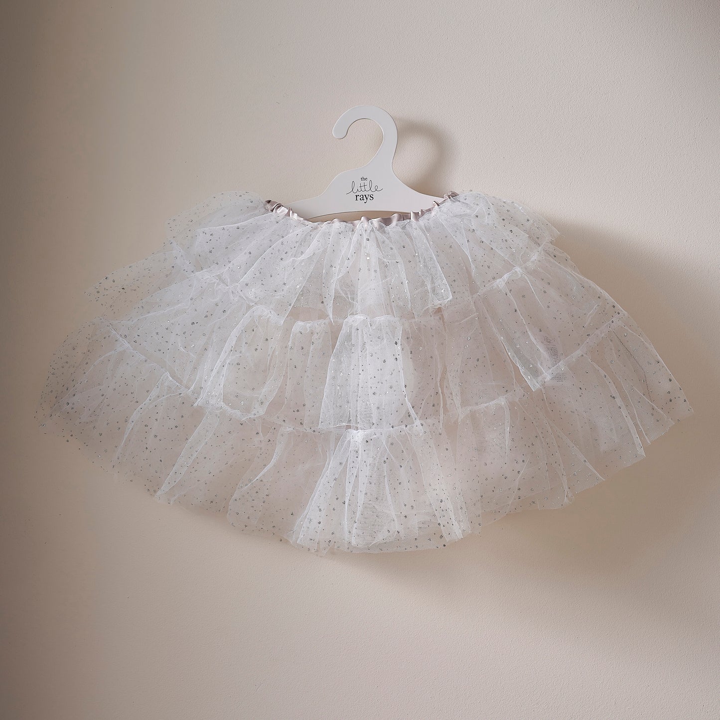 White & Silver Sparkle Fairy Princess Costume Tutu