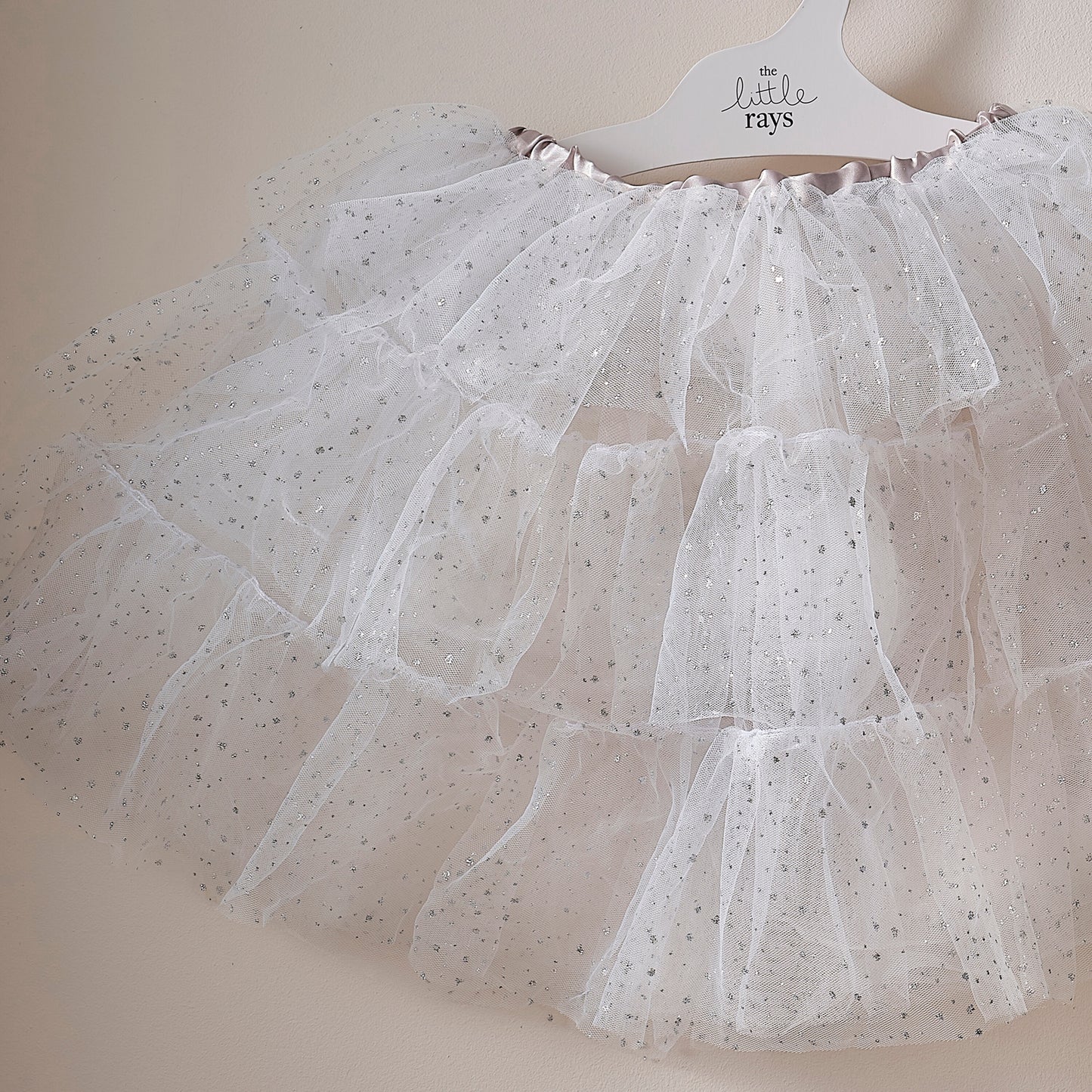 White & Silver Sparkle Fairy Princess Costume Tutu