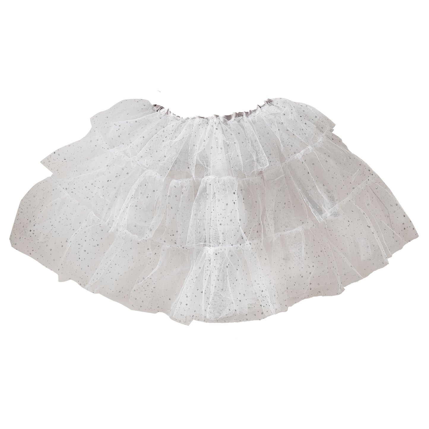 White & Silver Sparkle Fairy Princess Costume Tutu