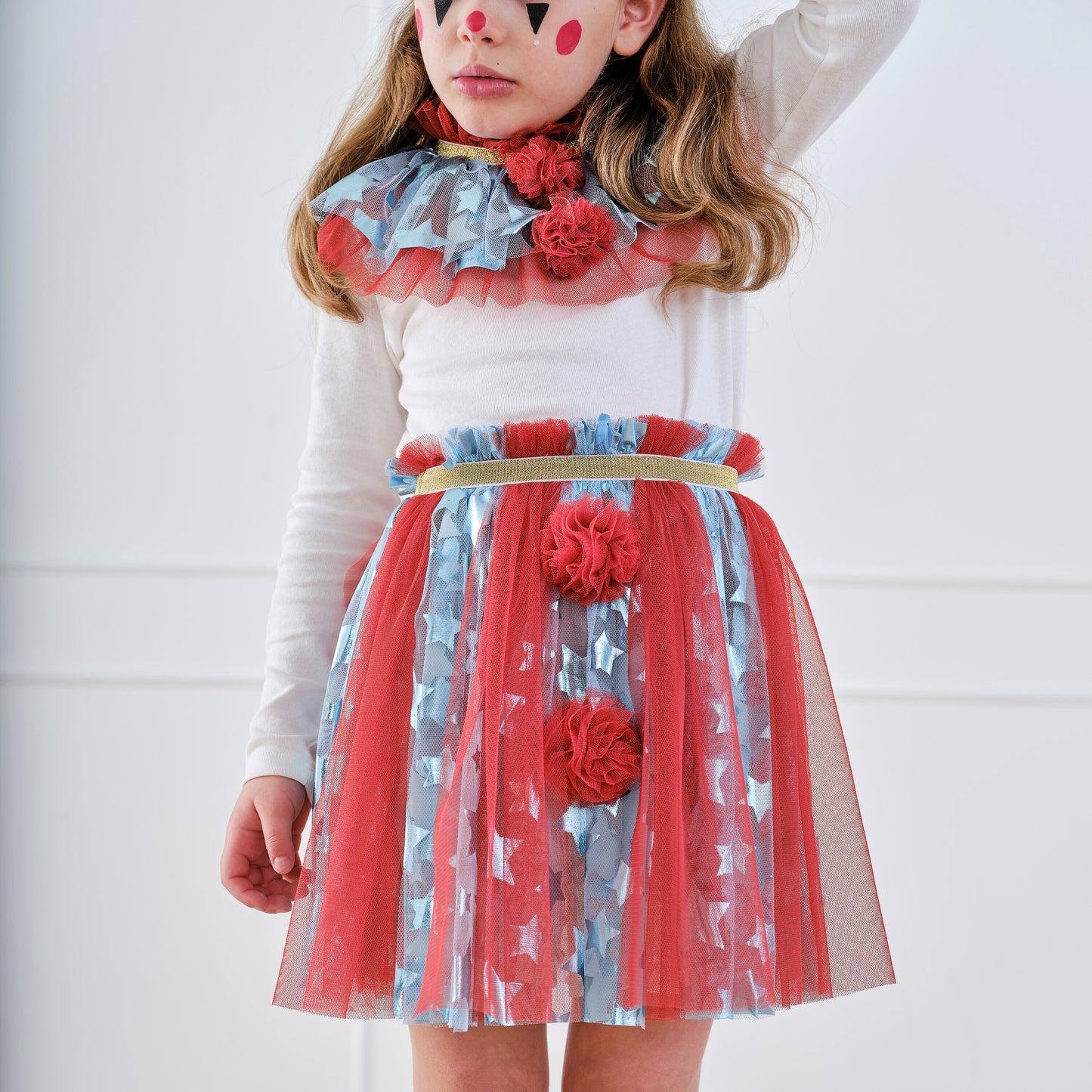 Kids Clown Costume Tutu & Collar