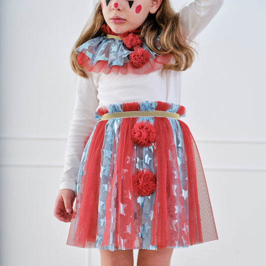 Kids Clown Costume Tutu & Collar