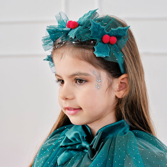 Kids Holly Christmas Headband
