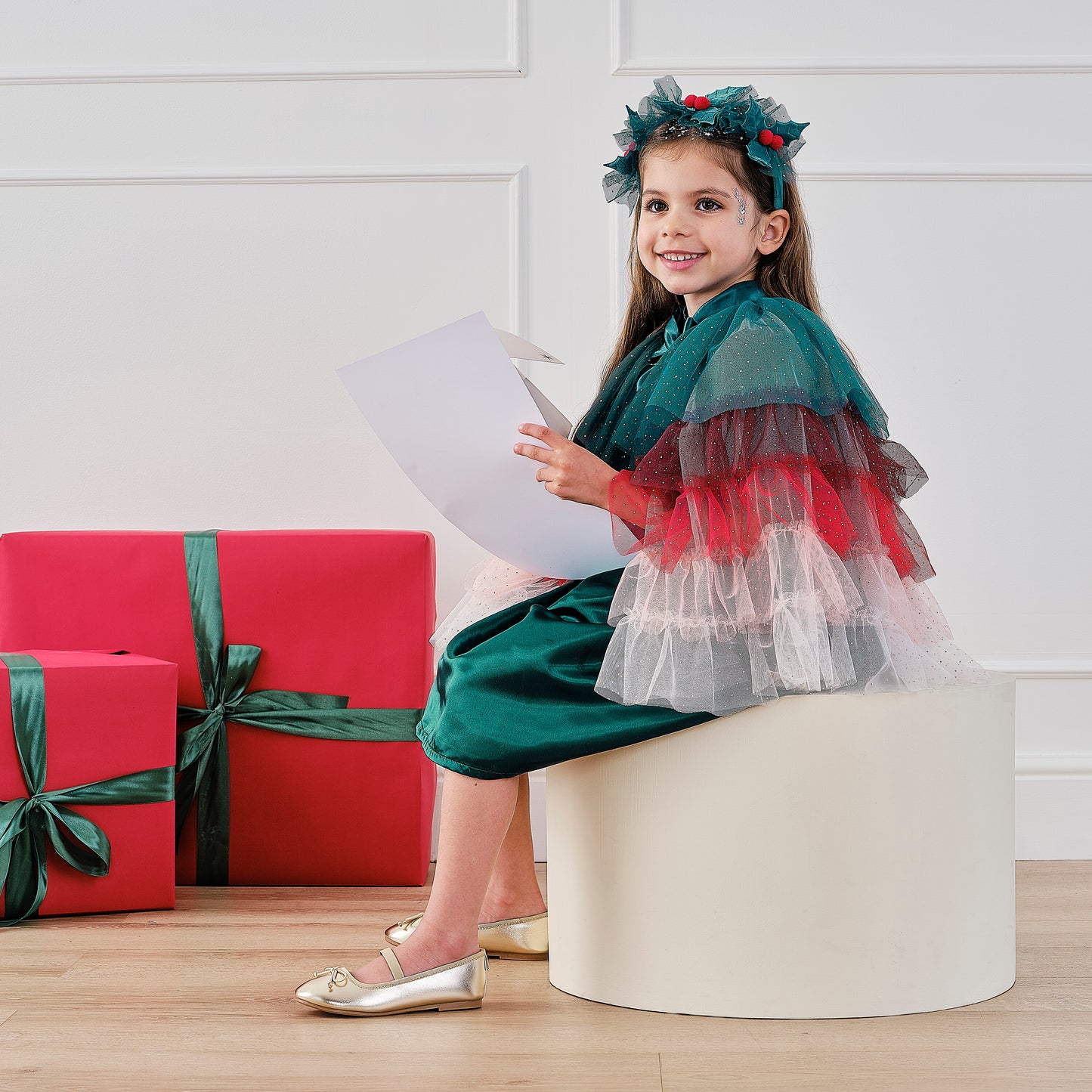 Kids Holly Christmas Headband