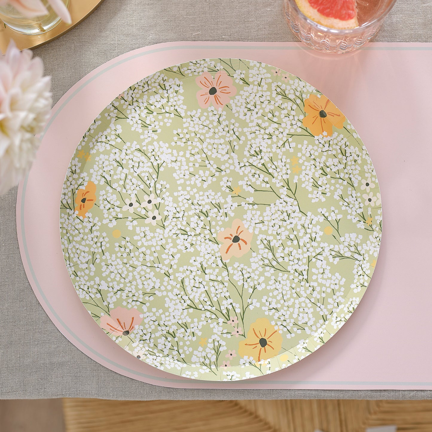 Floral Baby Shower Plates