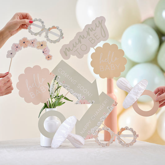 Floral Baby Shower Photo Booth Props