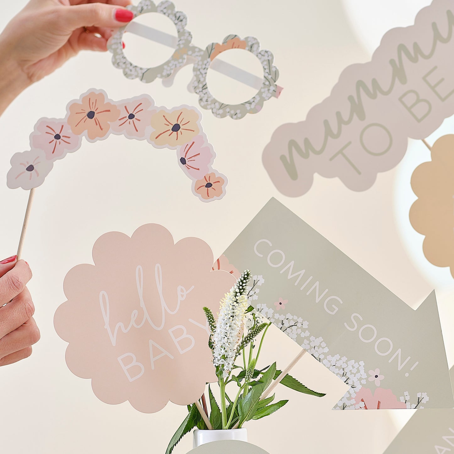 Floral Baby Shower Photo Booth Props