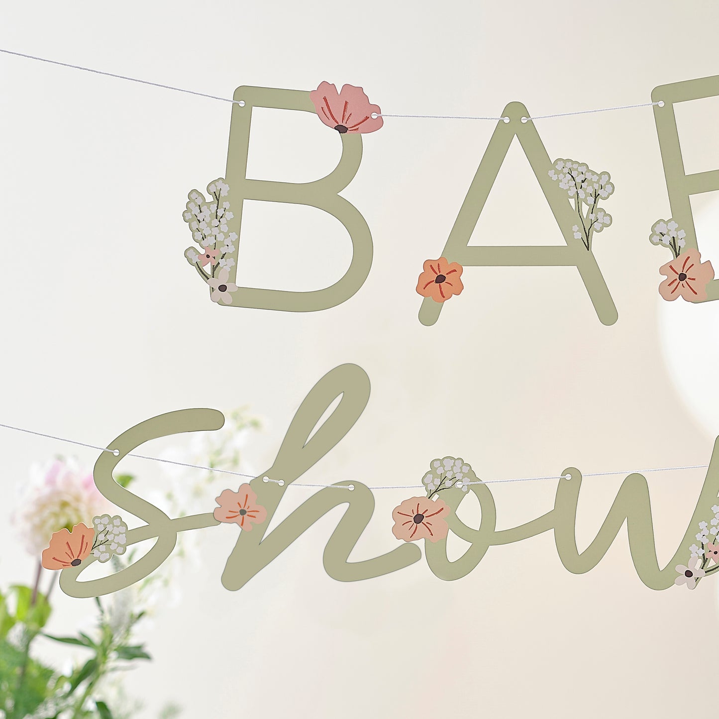 Floral Baby Shower Bunting