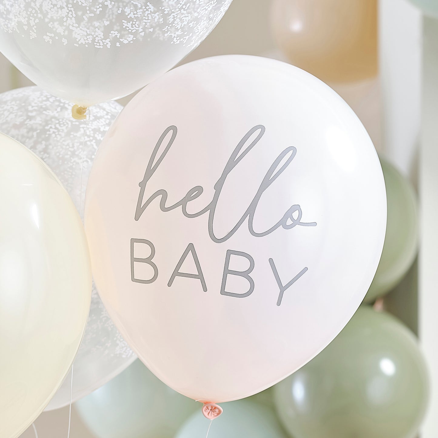 Hello Baby Floral Baby Shower Balloon Bundle