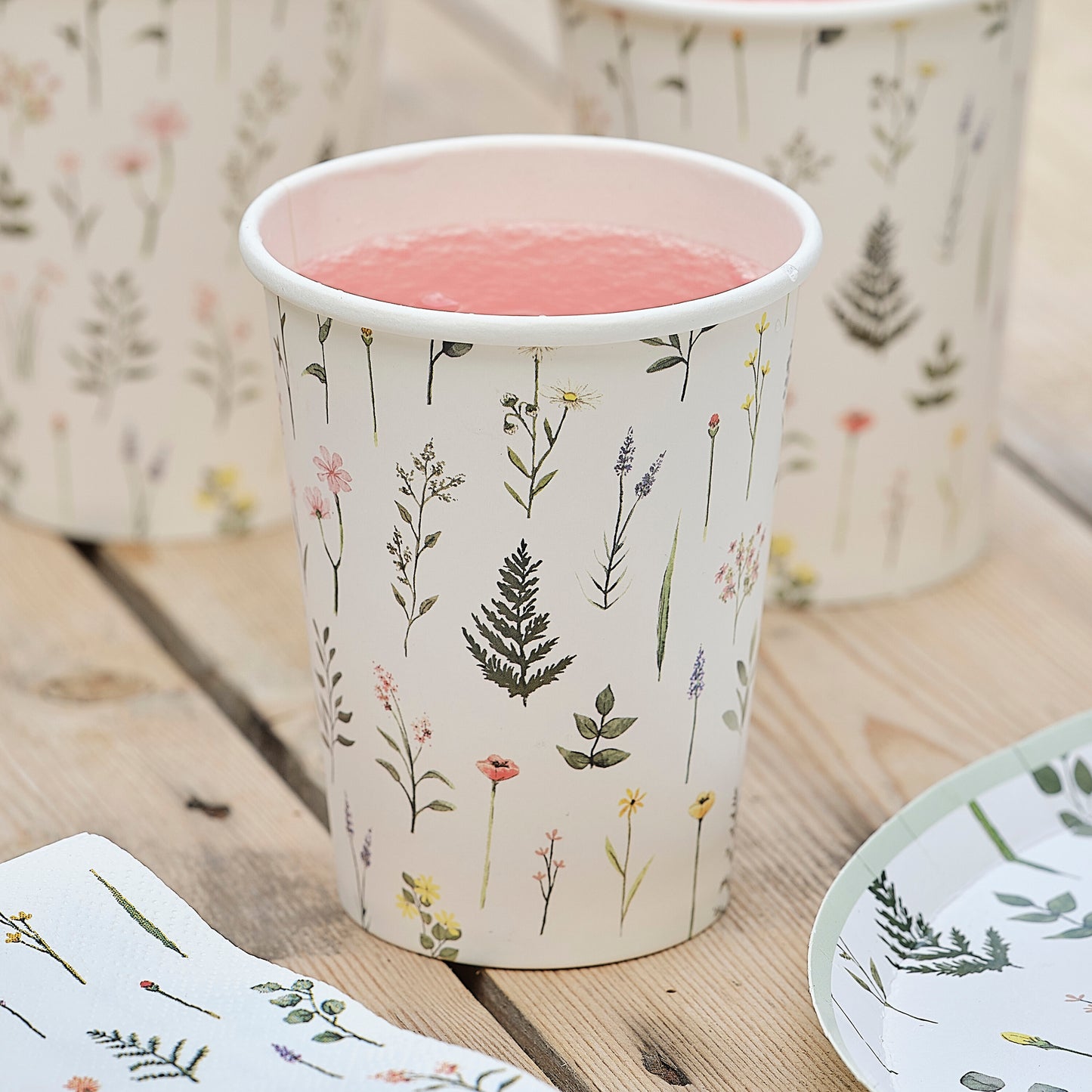 Floral Paper Cups