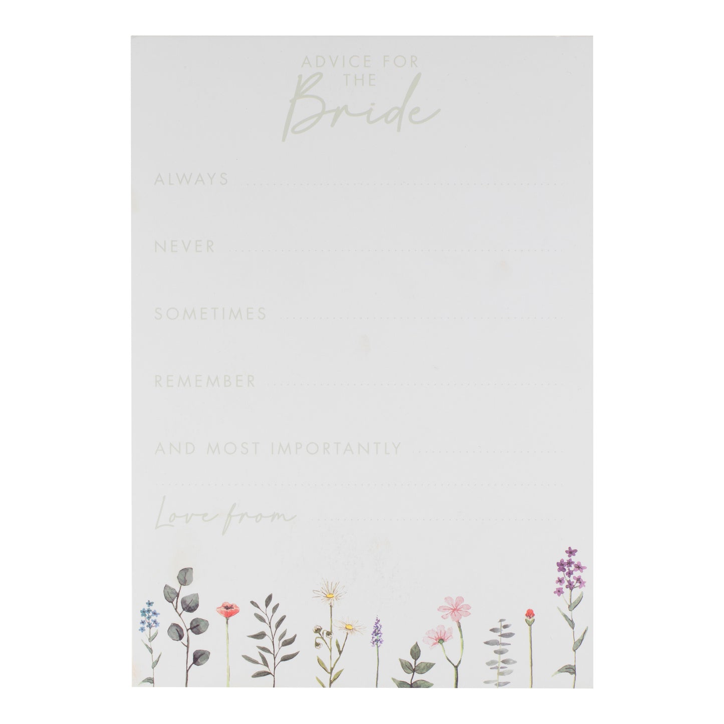 Floral Advice for the Bride Cards