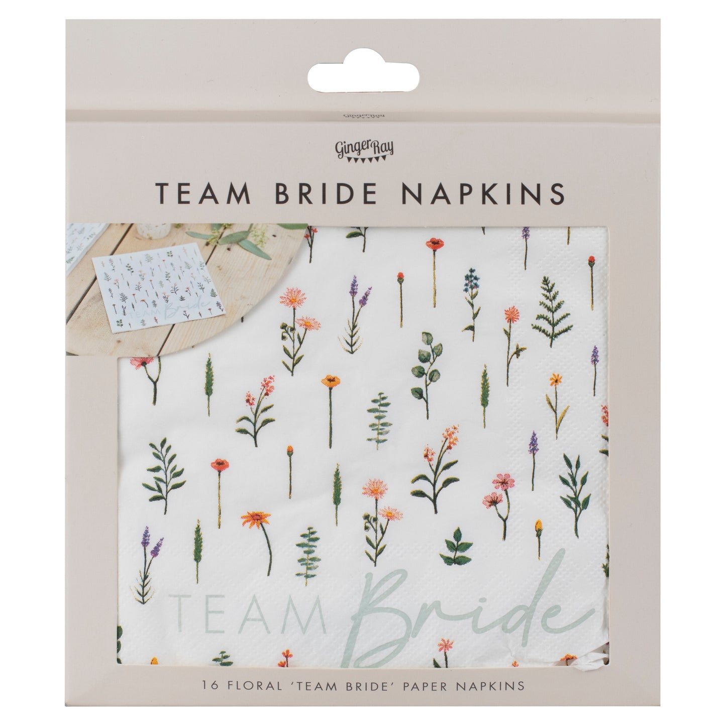 Floral Team Bride Hen Party Paper Napkins