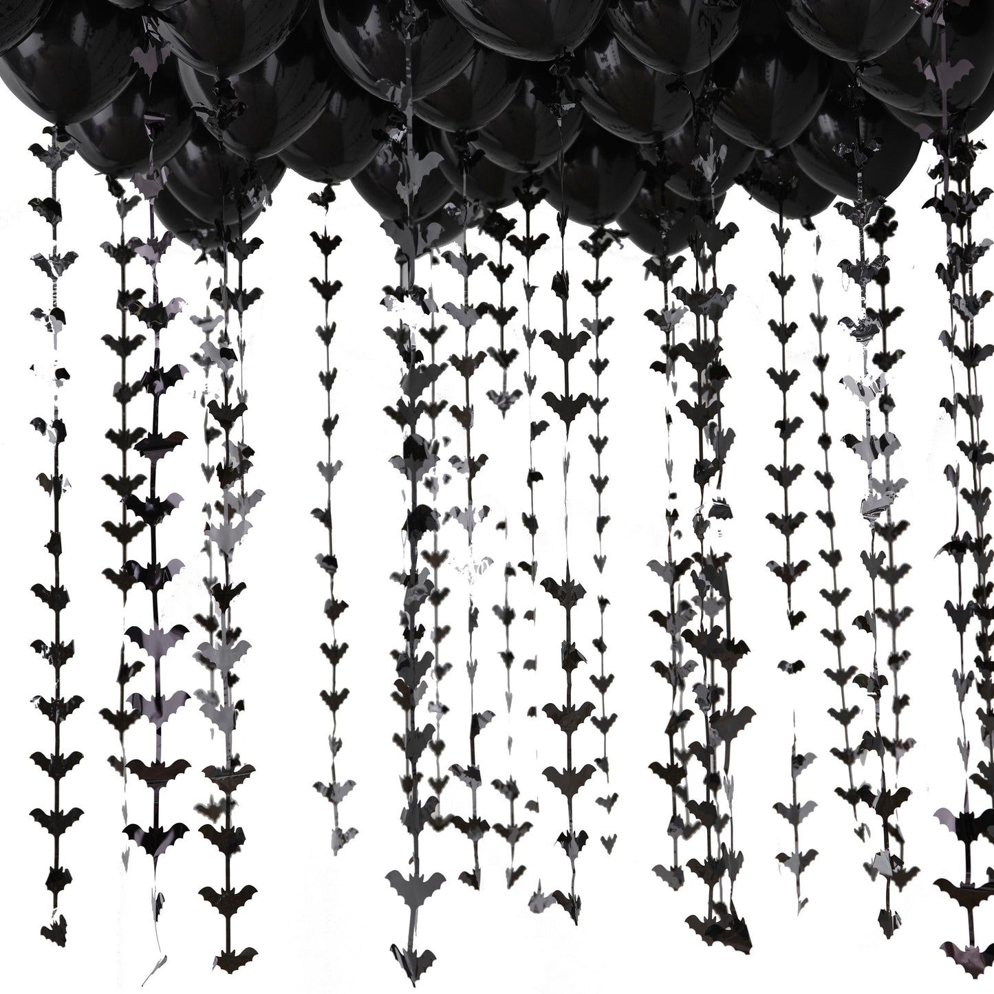 Halloween Balloons Ceiling Kit with Bat Balloon Tails