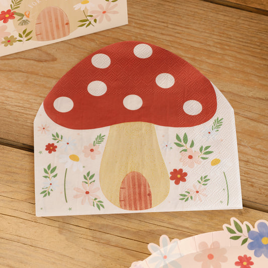 Toadstool Shaped Paper Napkins