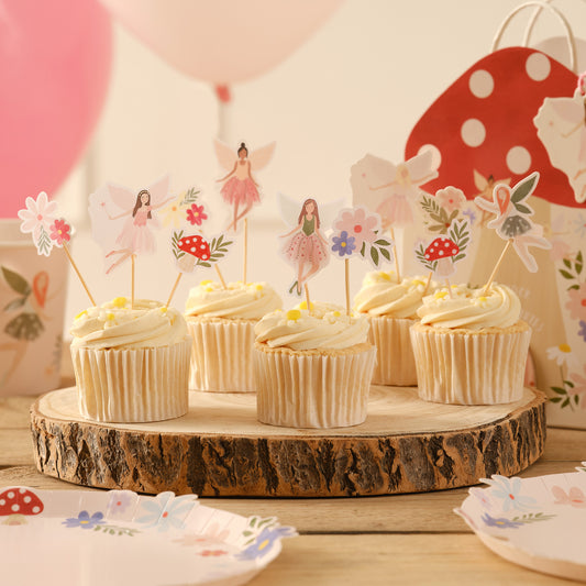 Fairy, Floral and Toadstool Cupcake Toppers