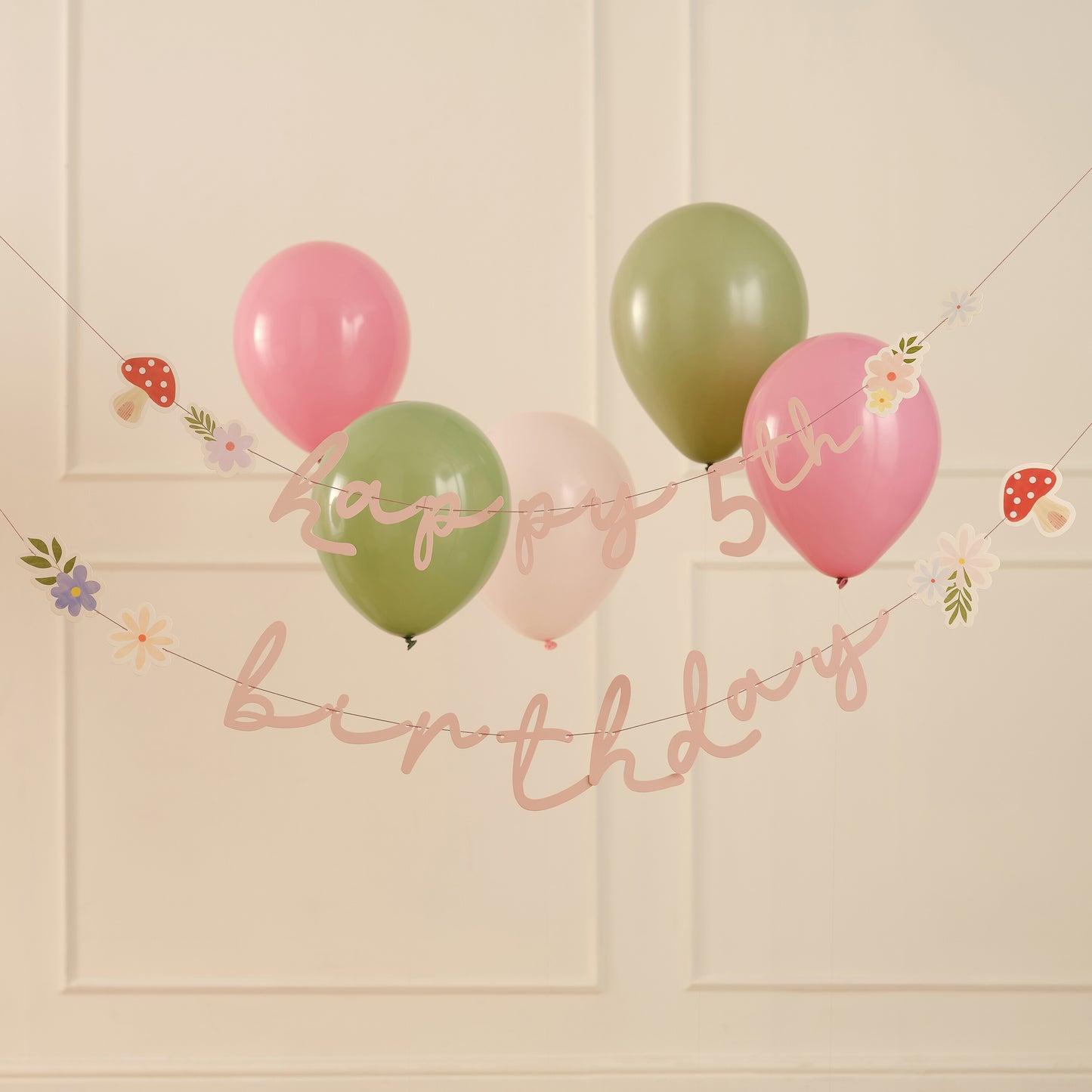 Customisable Age Floral Birthday Bunting