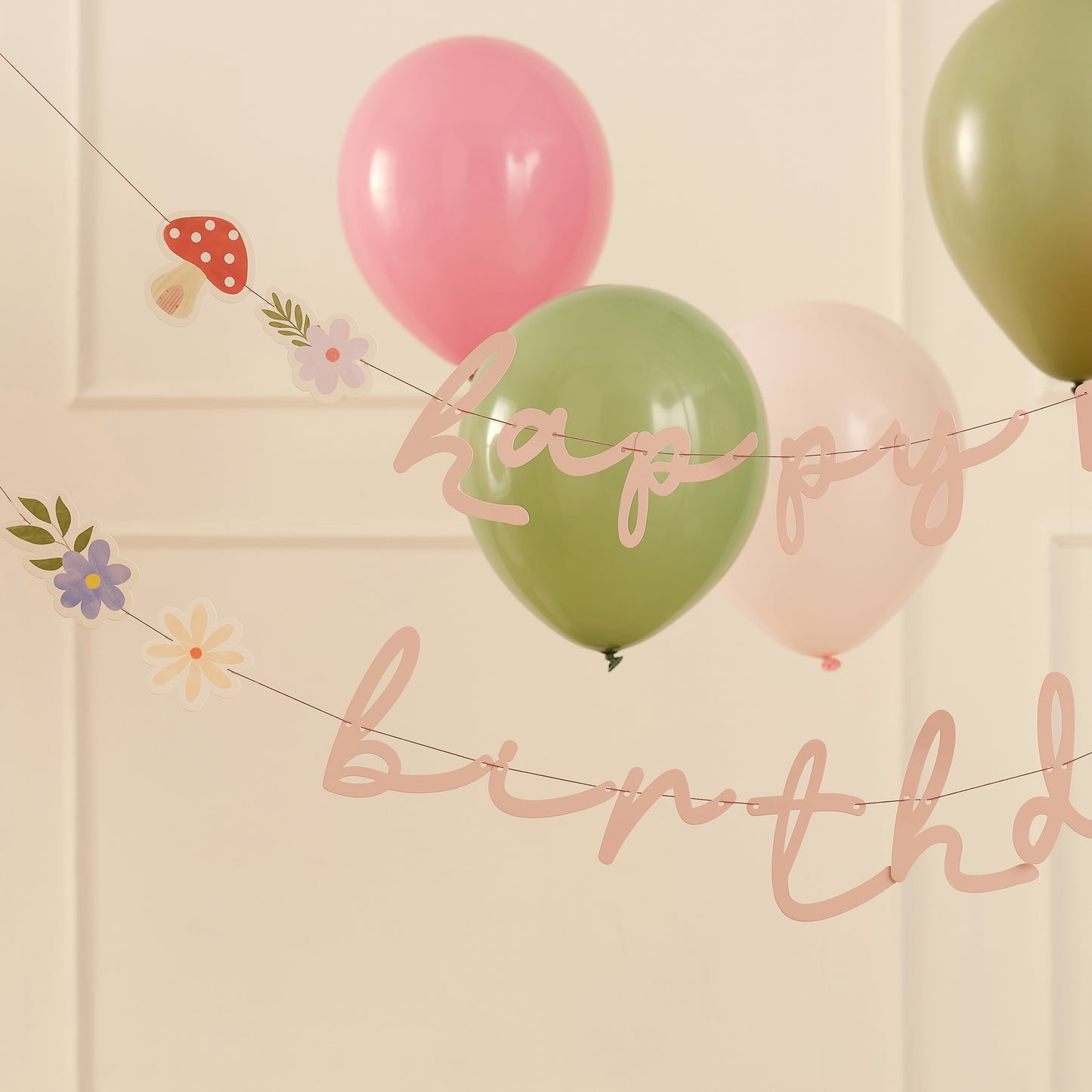 Customisable Age Floral Birthday Bunting