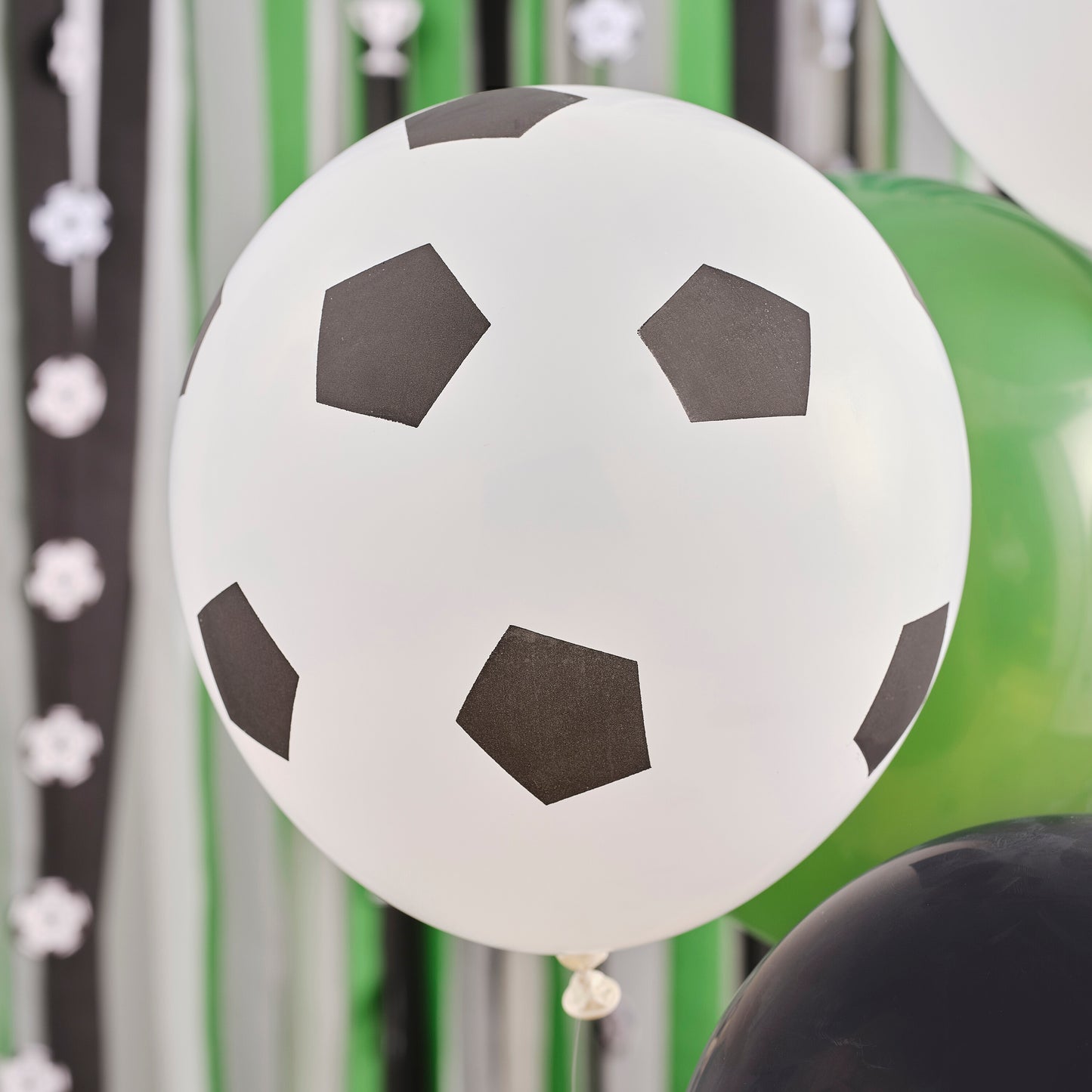 Black, White and Green Football Balloon Bundle