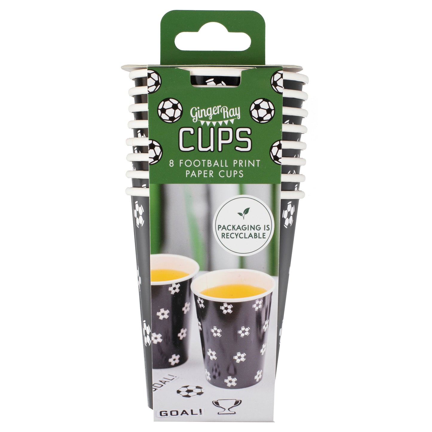 Football Print Paper Cups