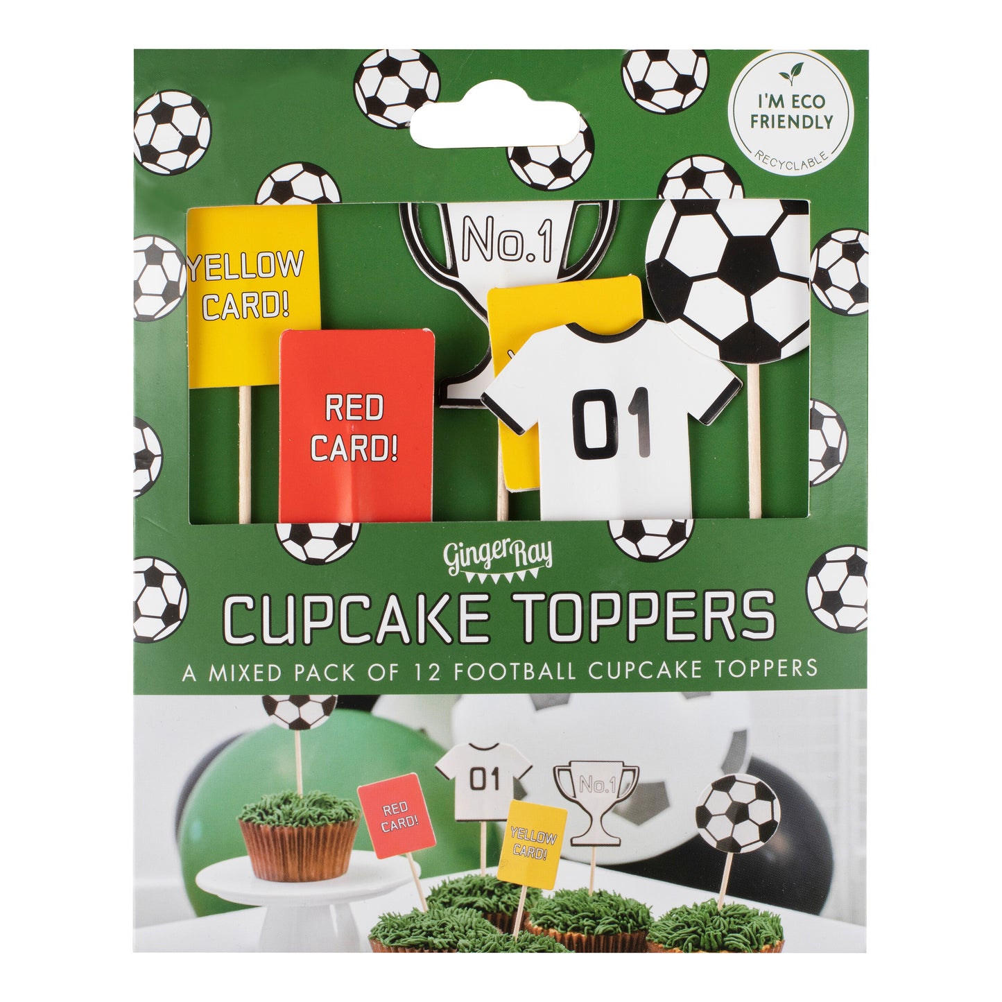 Football Cupcake Toppers