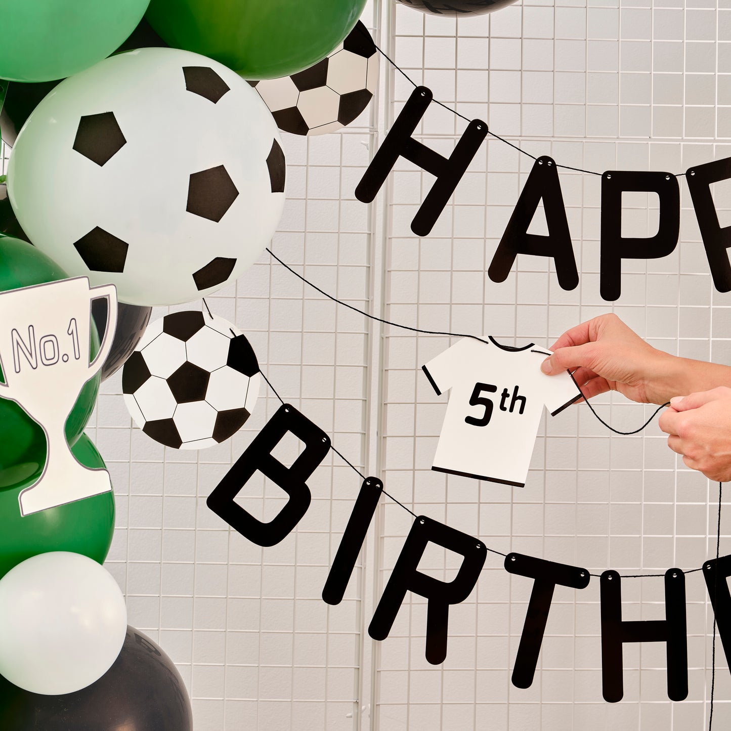 Customisable Happy Birthday Football Bunting