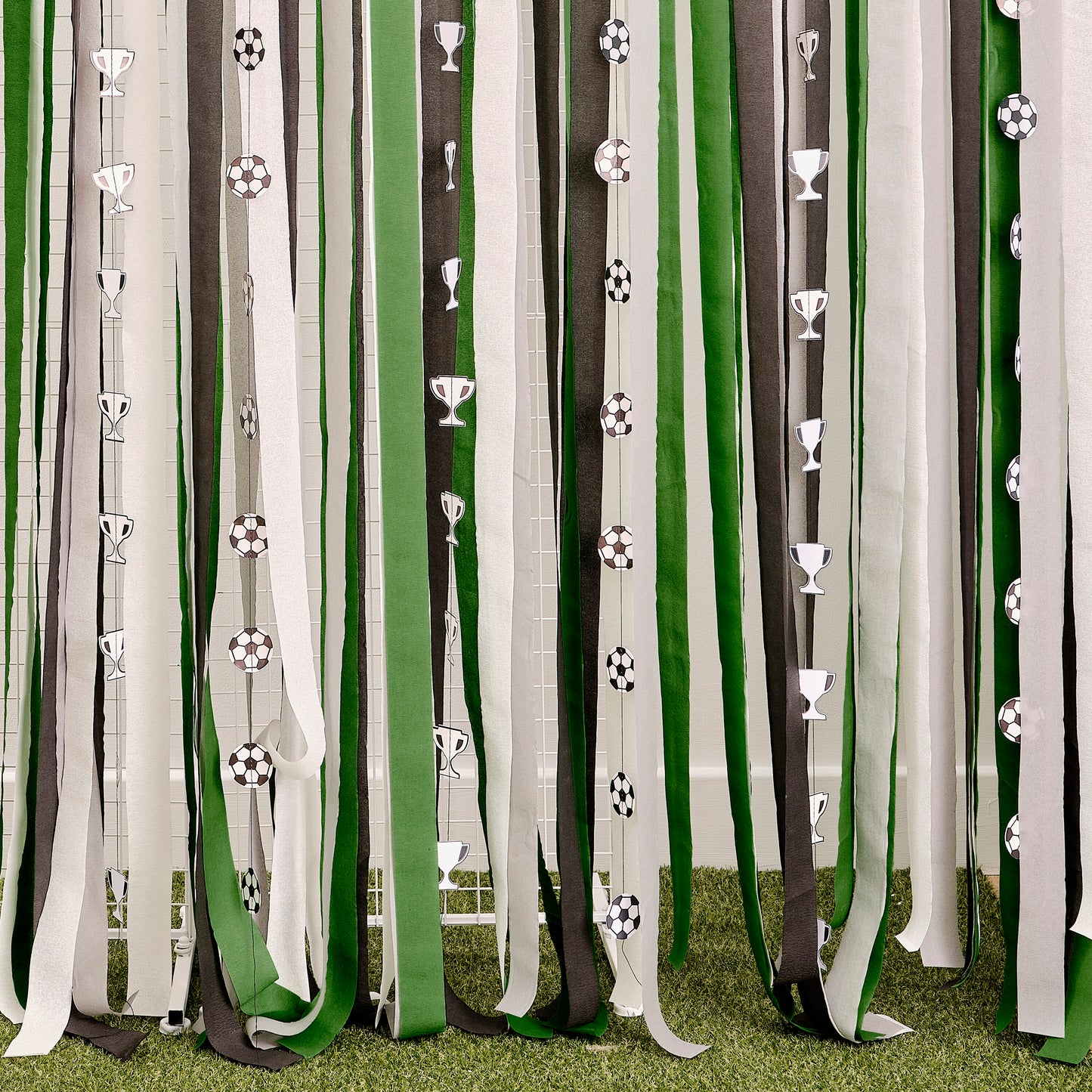 Paper Streamer Football Party Backdrop