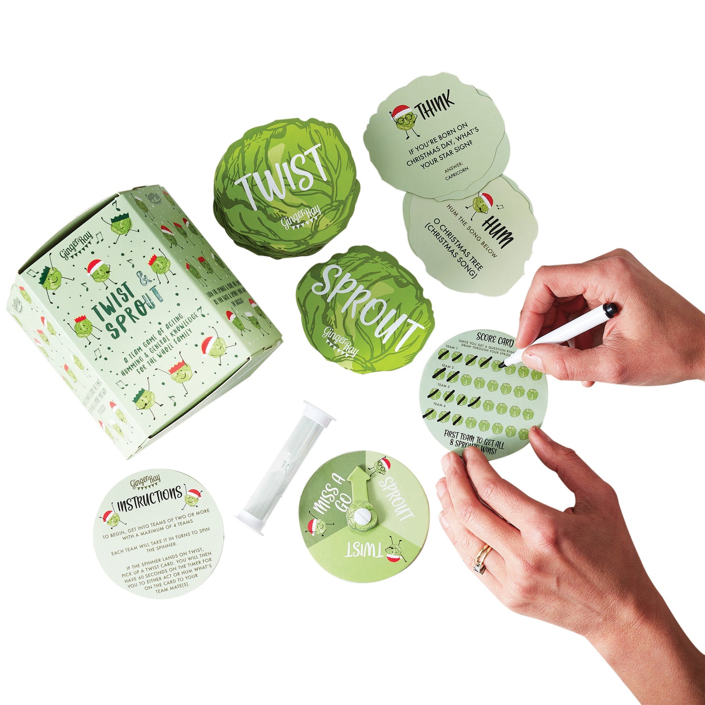 Twist & Sprout Christmas Family Party Game - Ginger Games