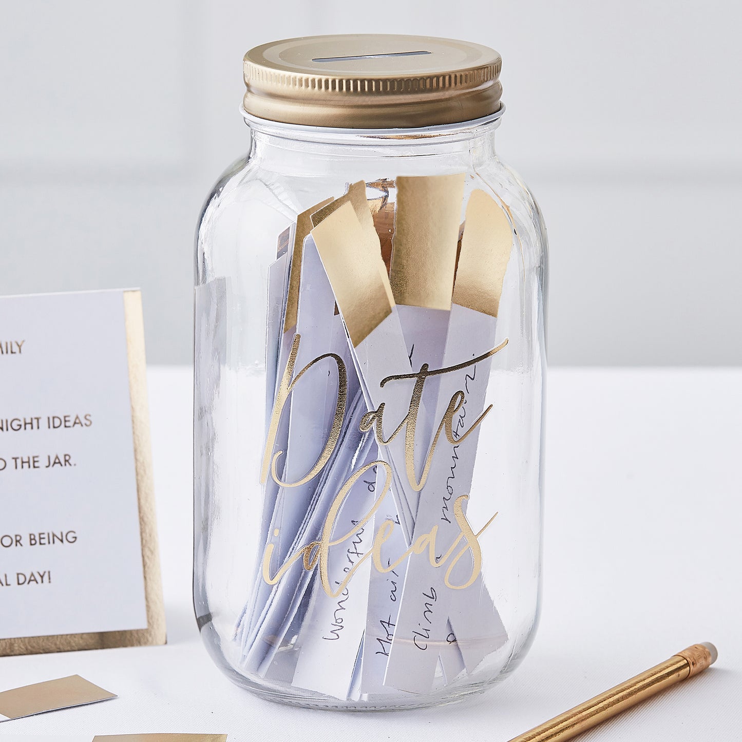 Gold Date Night Ideas Jar