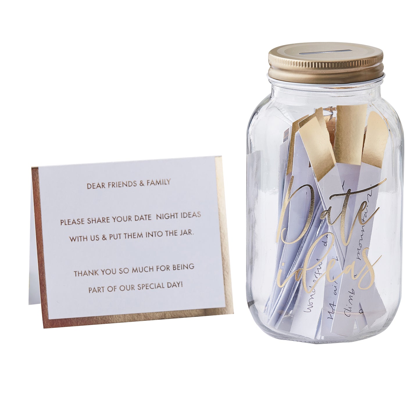 Gold Date Night Ideas Jar