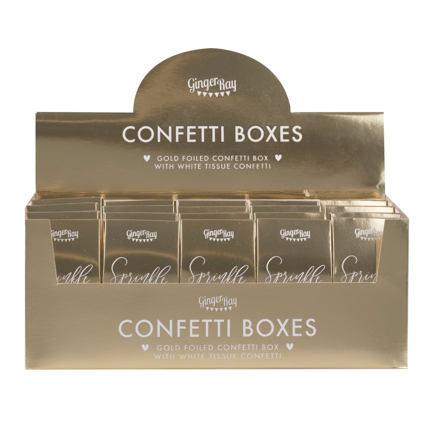 Gold Wedding White Biodegradable Confetti Kit