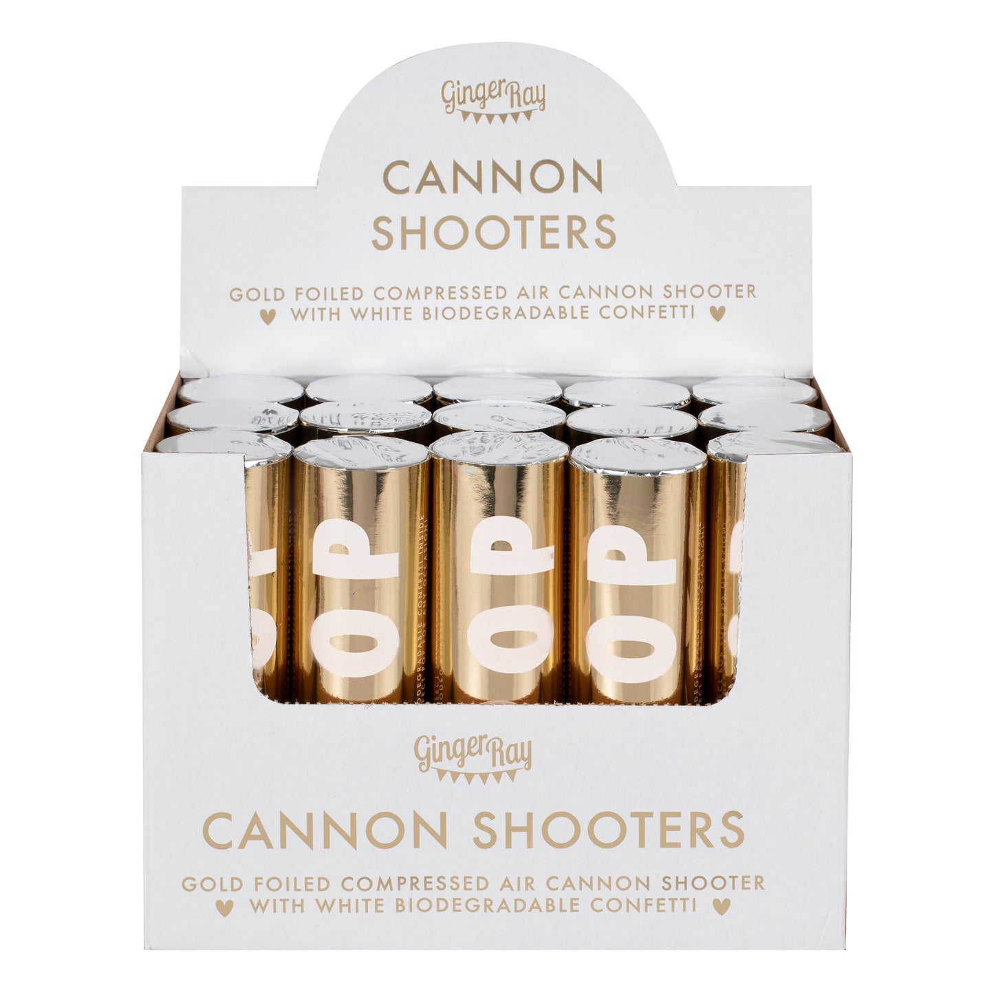 Gold & White Confetti Cannon