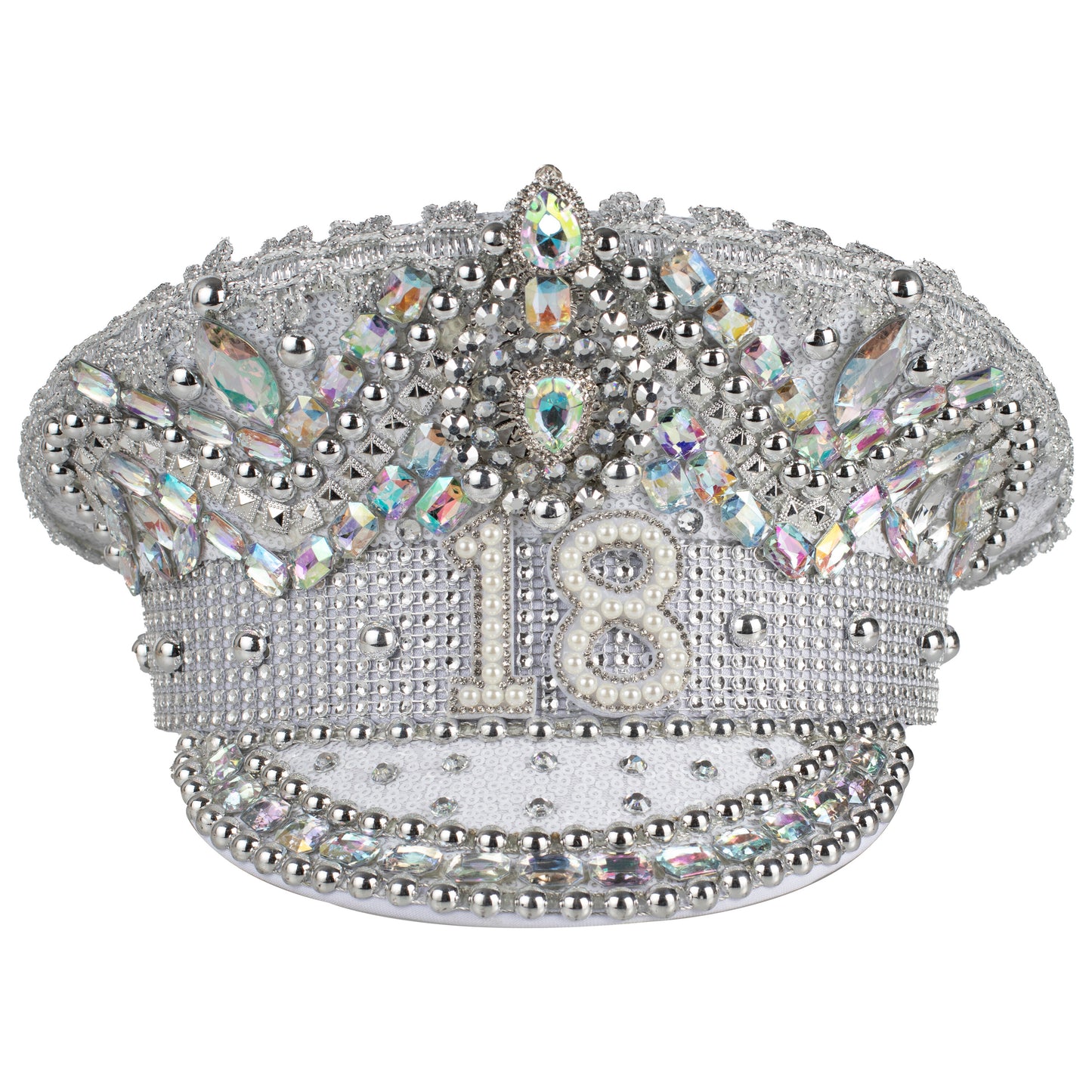 Rhinestone & Pearl Embellished Birthday Hat