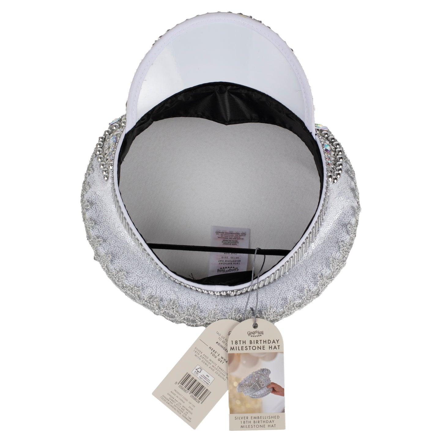 Rhinestone & Pearl Embellished Birthday Hat