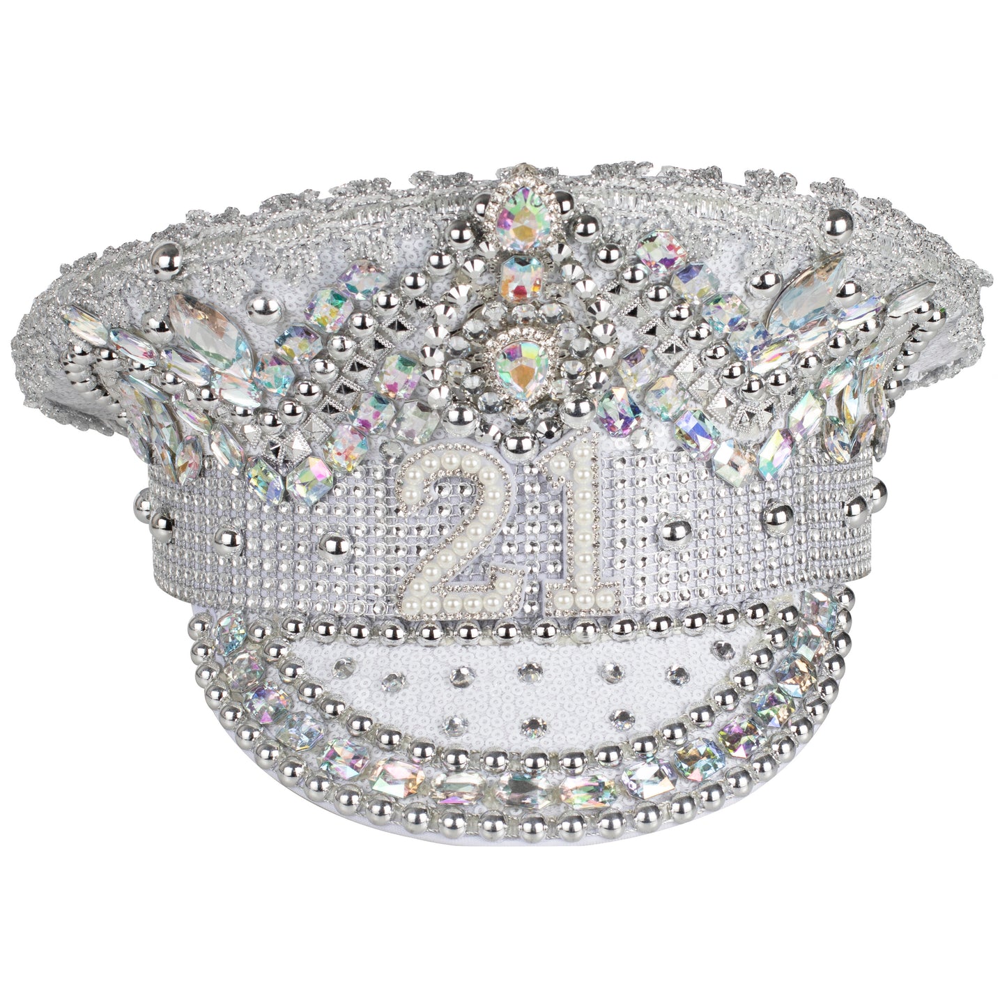 Rhinestone & Pearl Embellished Birthday Hat