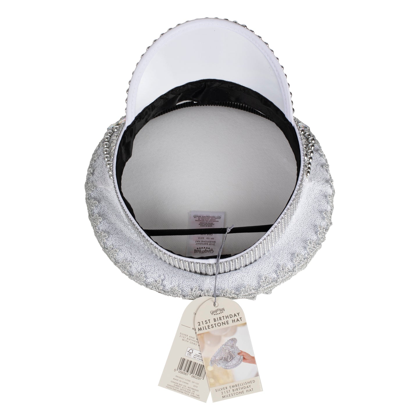 Rhinestone & Pearl Embellished Birthday Hat